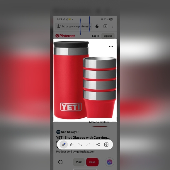 NIB YETI Red and Silver Shot Glasses With Srack And Pack Carrier - Picture 7 of 7